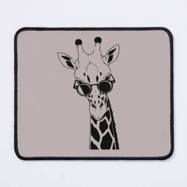 Item preview, Summer Funny Giraffe Sunglasses Black Ink Art designed and sold by alenaz.