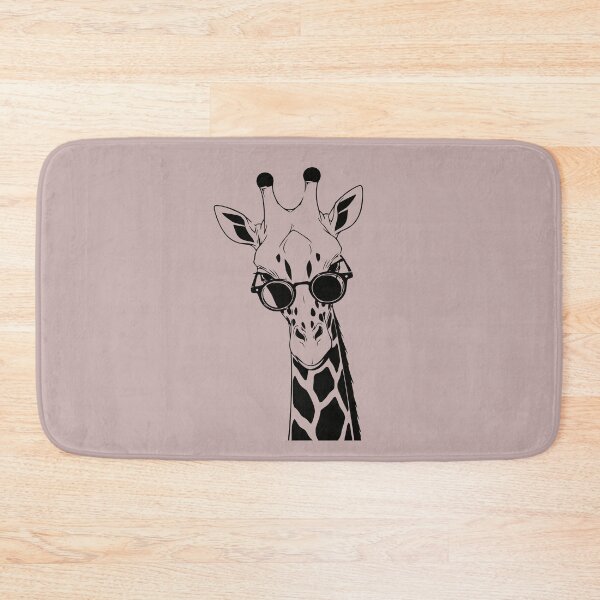Item preview, Summer Funny Giraffe Sunglasses Black Ink Art designed and sold by alenaz.