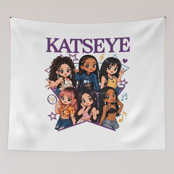 Item preview, KATSEYE Shirt, KATSEYE Cartoon Graphic Tee, Girl Group Fan Shirt, Pop Music Merch, Cute Y2K Style Fan Gift designed and sold by howsamluca.