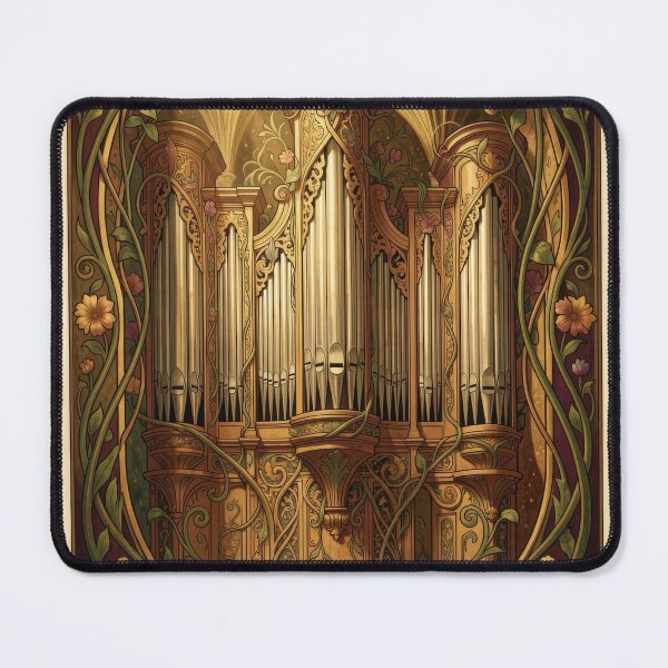 Item preview, Golden Organ Art Nouveau Botanical Frame designed and sold by pinkal.