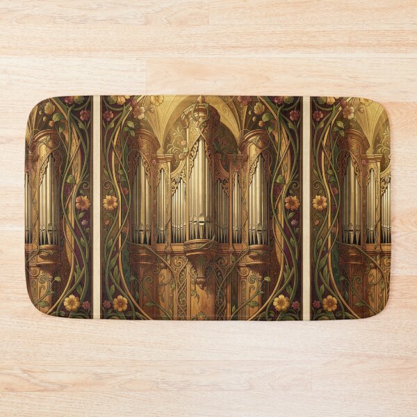 Item preview, Golden Organ Art Nouveau Botanical Frame designed and sold by pinkal.