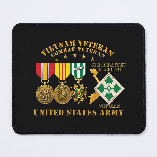 Item preview, Army - Vietnam Vet - w Medals - VN - 4th Infantry Division - 3D Enhanced X 300 designed and sold by Military Insignia Products.