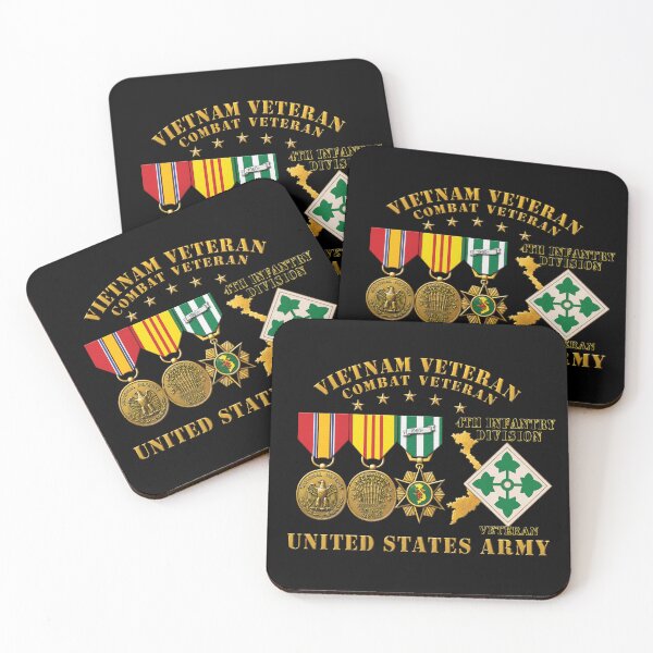 Item preview, Army - Vietnam  Vet - w Medals - VN - 4th Infantry Division - 3D Enhanced X 300 designed and sold by Military Insignia Products.