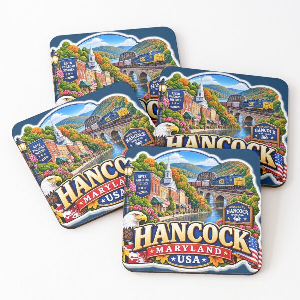 Item preview,  Hancock Maryland USA Travel Label   designed and sold by PaintMeWorld.