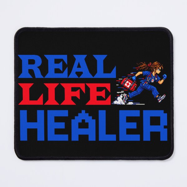 Item preview, Real Life Healer Funny Nurse Gaming Design designed and sold by After Shift Wear.