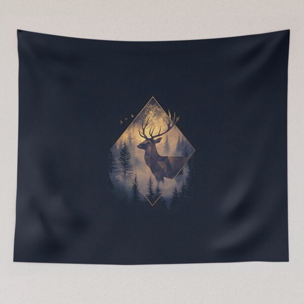 Item preview, 3d Render Of Geometric Deer Forest, Rich designed and sold by Checho30.