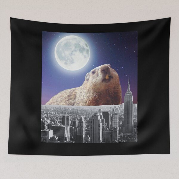 Item preview, Attack of Groundzilla the Groundhog designed and sold by SunandShade.