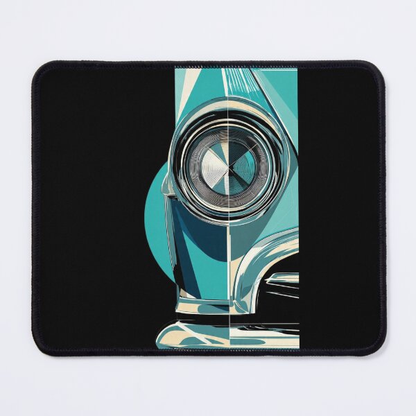 Item preview, Retro Teal Car Headlight – Geometric Vintage Automotive Art Design designed and sold by GeoBeast.