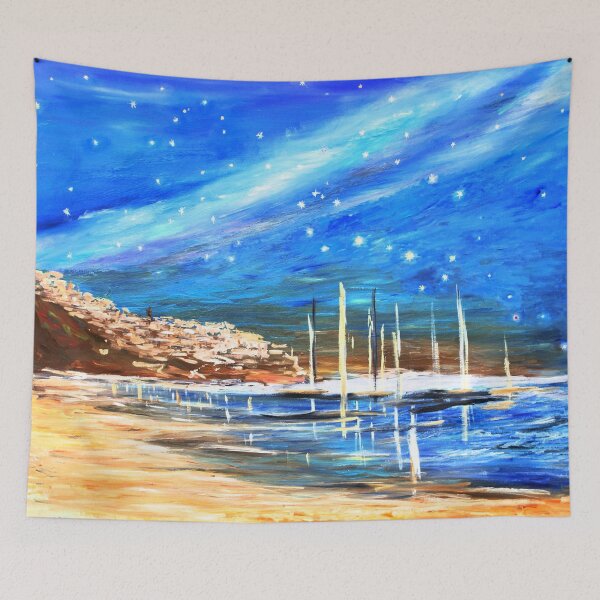 Item preview, Harbor at night designed and sold by Tanya Zevallos.