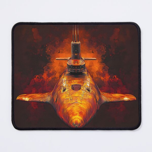 Item preview, 3d Render Of Retro Submarine, Warm Orange designed and sold by Checho30.