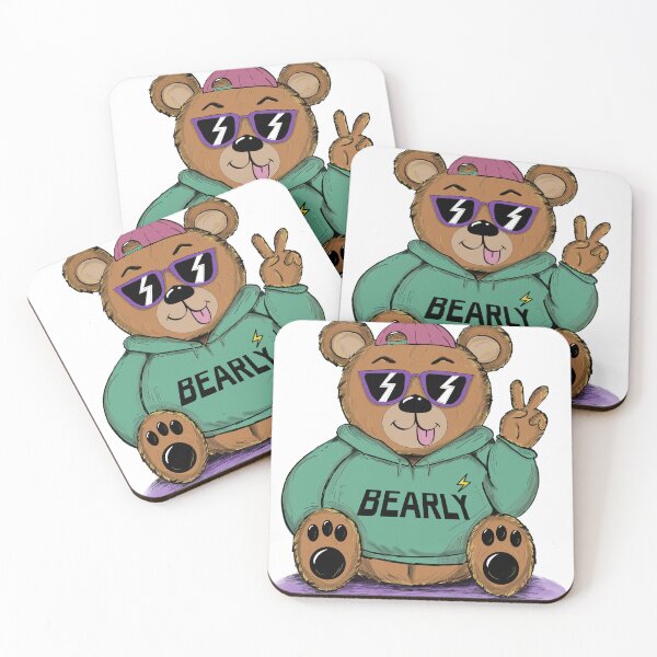Item preview, Cool Bearly Teddy Bear – Hand-drawn Digital Art & Wallpaper designed and sold by MyVisionaryHuez.