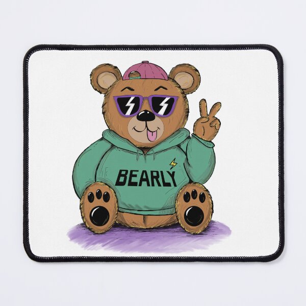 Item preview, Cool Bearly Teddy Bear – Hand-drawn Digital Art & Wallpaper designed and sold by MyVisionaryHuez.
