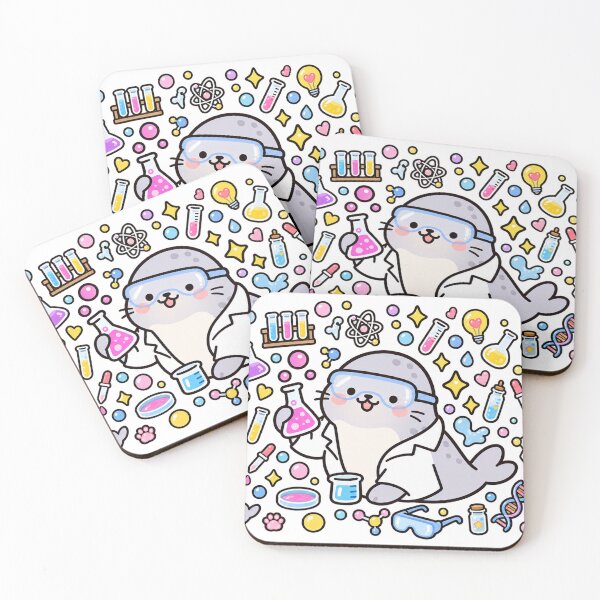 Item preview, Cute Seal Scientist Chemistry Lab Kawaii Science designed and sold by EntropyThreads.