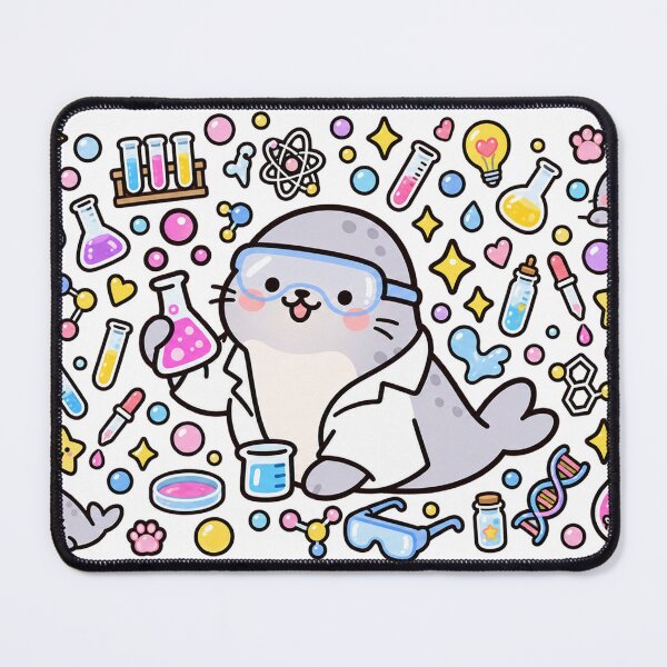 Item preview, Cute Seal Scientist Chemistry Lab Kawaii Science designed and sold by EntropyThreads.