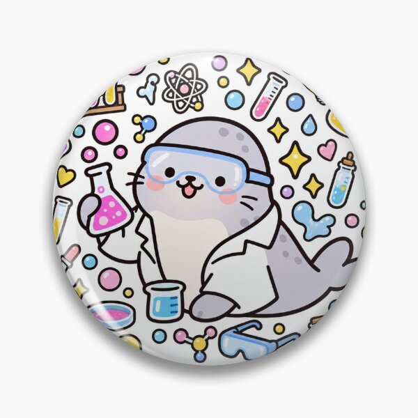 Item preview, Cute Seal Scientist Chemistry Lab Kawaii Science designed and sold by EntropyThreads.