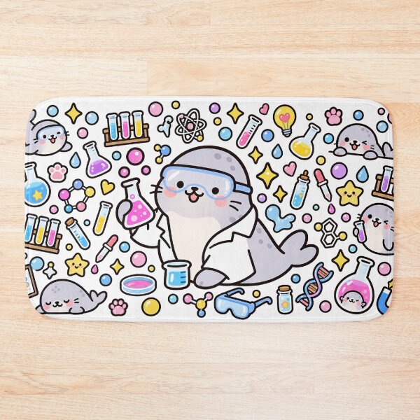 Item preview, Cute Seal Scientist Chemistry Lab Kawaii Science designed and sold by EntropyThreads.