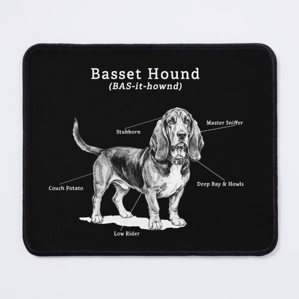 Item preview, Basset Hound Illustration for dark shirts designed and sold by SUP-R-Ts.