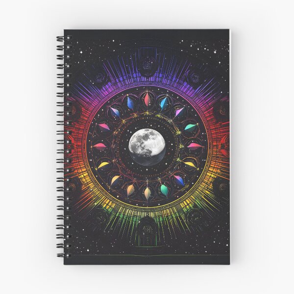 Item preview, 3d Render: Moon Phases Mandala, Vibrant Rainbow designed and sold by Checho30.