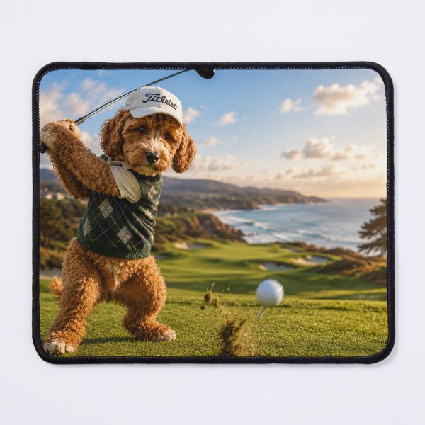 Item preview, Cockapoo Golfer on Coastal Fairway designed and sold by Paul Thompson Photography.
