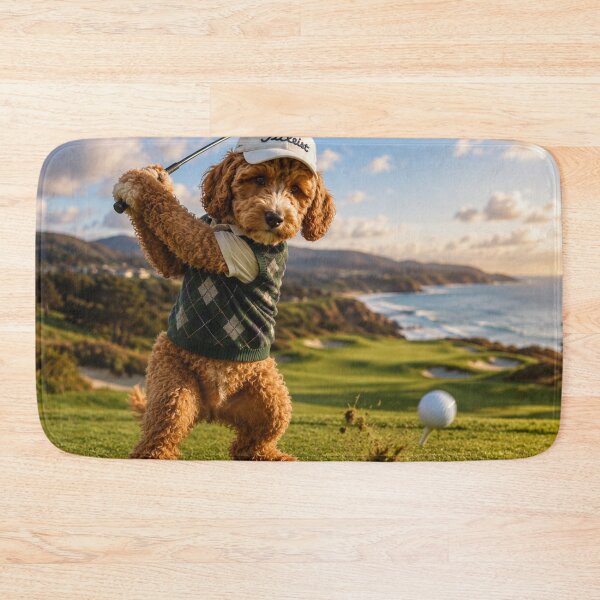Item preview, Cockapoo Golfer on Coastal Fairway designed and sold by Paul Thompson Photography.