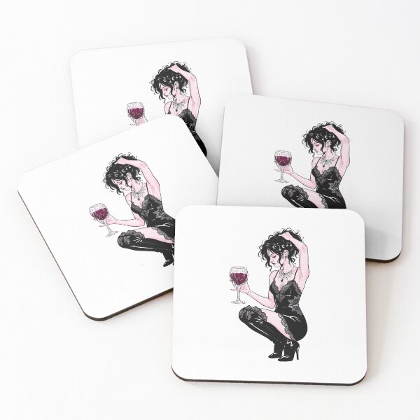 Item preview, Dark Gothic Woman Wine Glass Elegant Spooky designed and sold by OH-MY-GOTH.