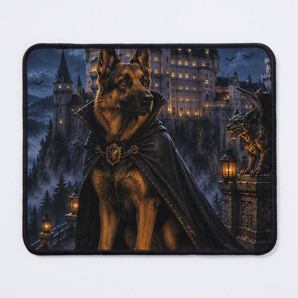 Item preview, German Shepherd at the haunted Neuschwanstein Castle designed and sold by Nomad-Paws.