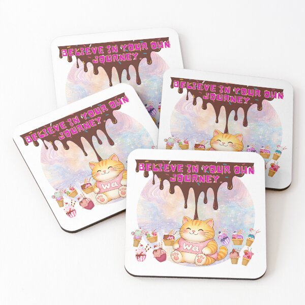 Item preview, Believe in Your Own Journey – Kawaii Tabby Cat with Ice Cream designed and sold by Wawa5656.