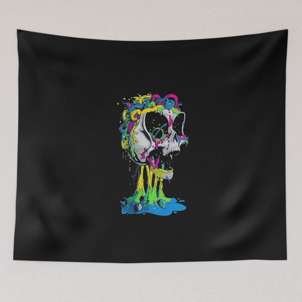 Item preview, Brain Invader Melting Skull – Cosmic Psychedelic Alien Horror  designed and sold by roartusa.