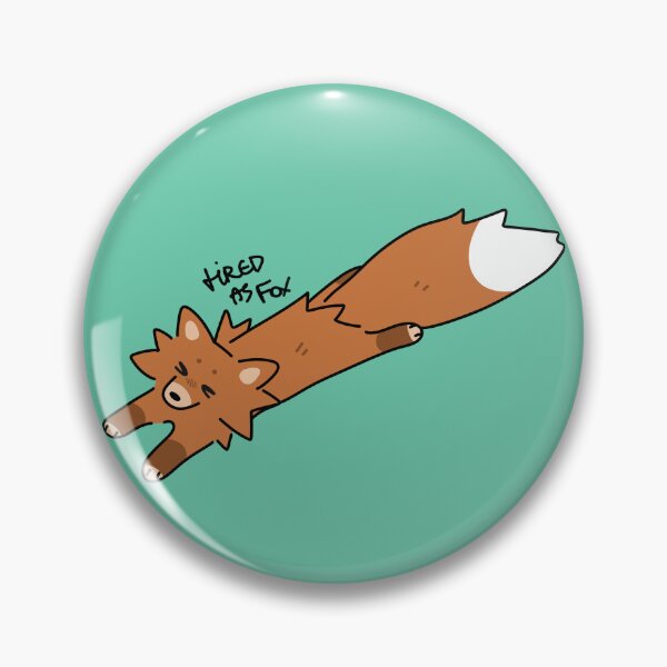 Item preview, tired as fox red version designed and sold by sadfacestickers.