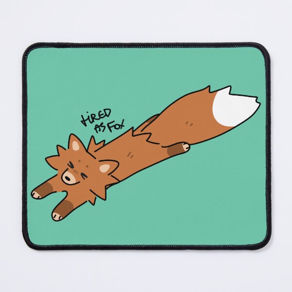 Item preview, tired as fox red version designed and sold by sadfacestickers.