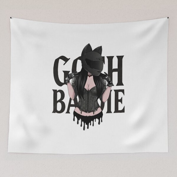 Item preview, Goth Baddie Helmet Streetwear Alternative Art designed and sold by OH-MY-GOTH.