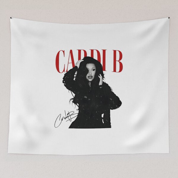 Item preview, Cardi B Vintage Magazine Aesthetic Black And Red Graphic designed and sold by RoadhouseRStore.