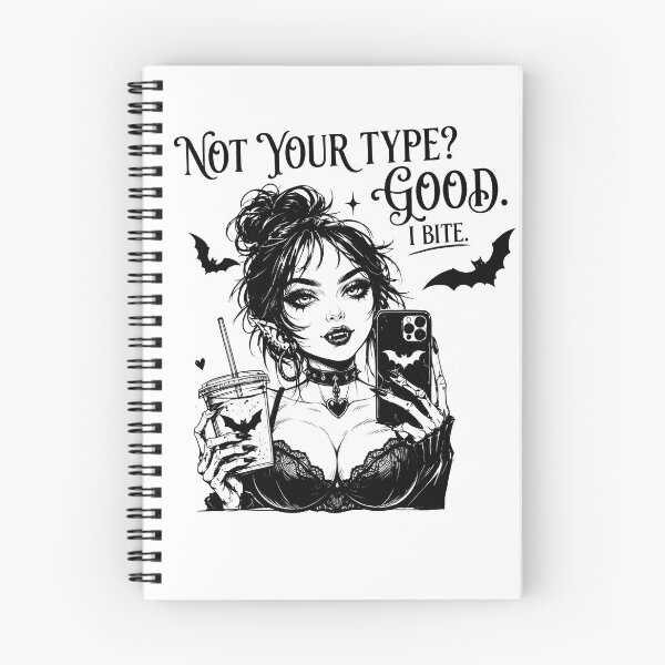 Item preview, Not Your Type Good I Bite Goth Vampire Aesthetic designed and sold by OH-MY-GOTH.
