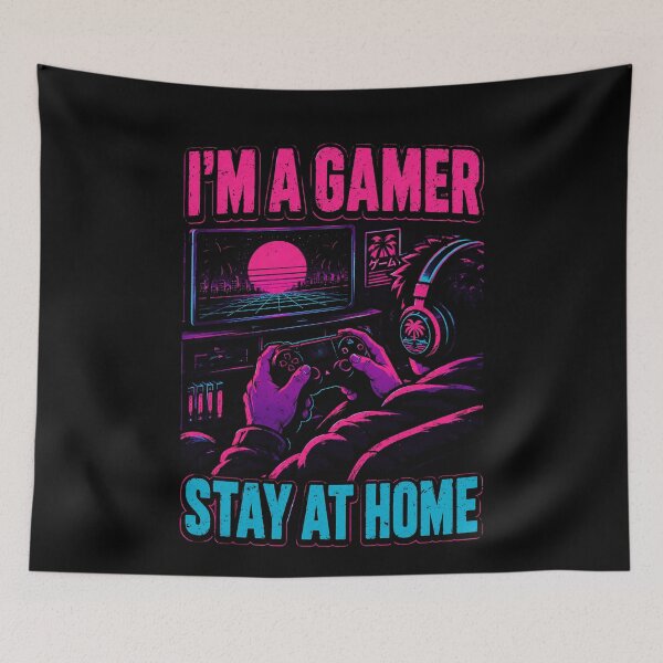 Item preview, Stay At Home Gamer Vibes Retro Graphic designed and sold by rafaeltto.
