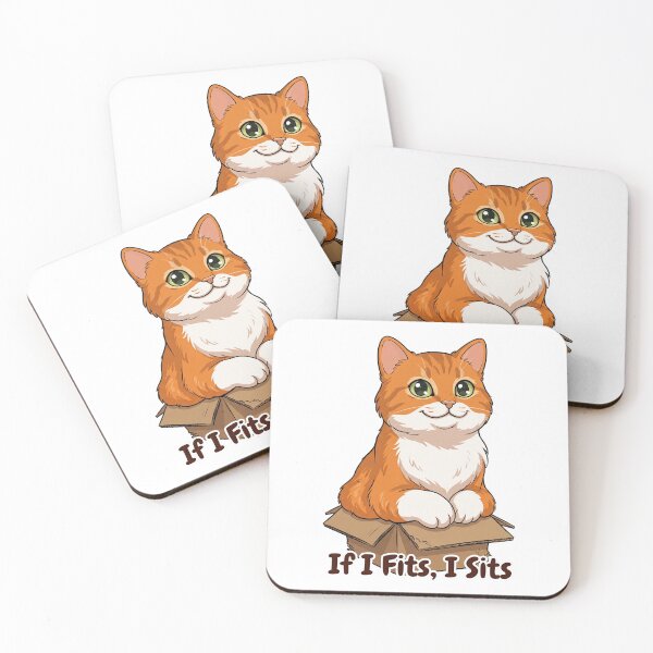 Item preview, If I Fits I Sits Orange Tabby Cat designed and sold by VFXguy.