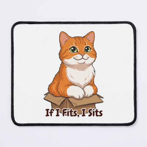 Item preview, If I Fits I Sits Orange Tabby Cat designed and sold by VFXguy.