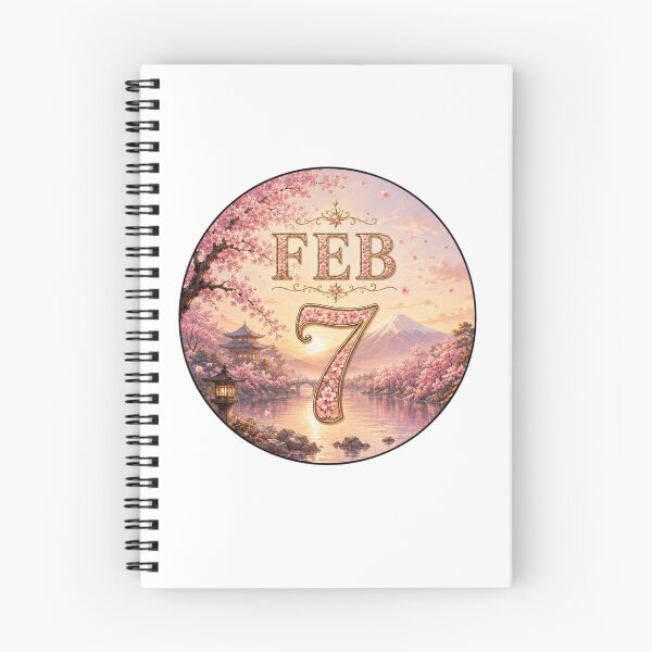 Item preview, February 7 Sakura Birthday Nature Design designed and sold by LunaMoments.