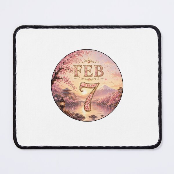 Item preview, February 7 Sakura Birthday Nature Design designed and sold by LunaMoments.