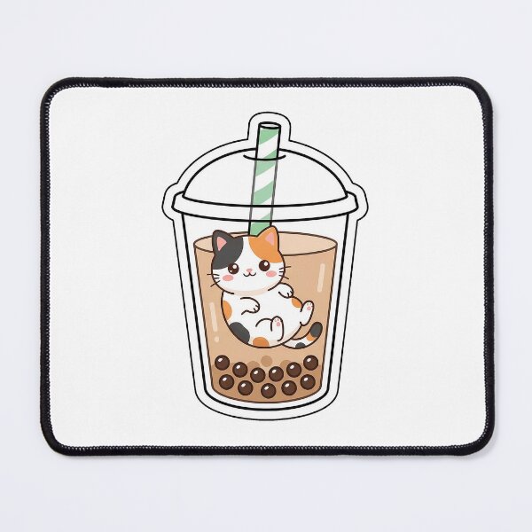 Item preview, Calico Cat Boba Milk Tea - Cute Beverage Animal Sticker designed and sold by SimpleP.