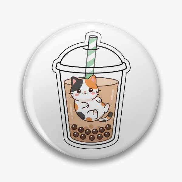 Item preview, Calico Cat Boba Milk Tea - Cute Beverage Animal Sticker designed and sold by SimpleP.