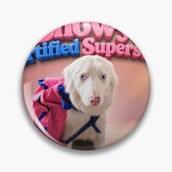 Item preview, Rescue Dog Superstar - Snowy with Pink Backpack designed and sold by Snowysjourney.