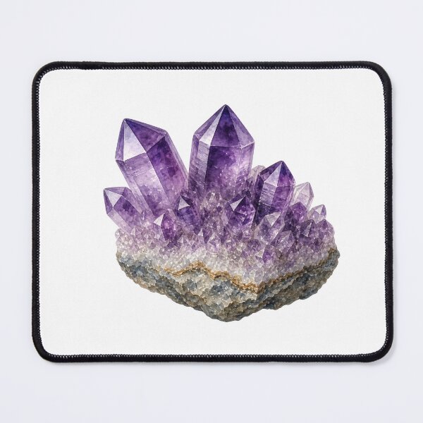 Item preview, Cluster of Natural Purple Amethyst – Watercolor Crystal designed and sold by Chaoscience.