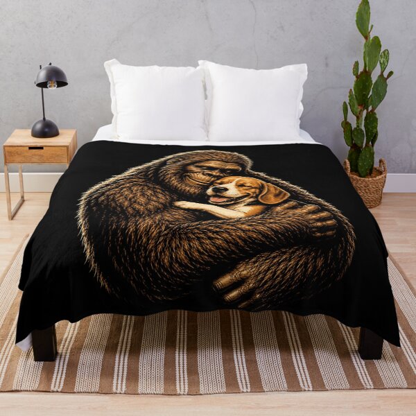 Item preview, Bigfoot and Beagle: A Heartwarming Embrace designed and sold by rafaeltto.