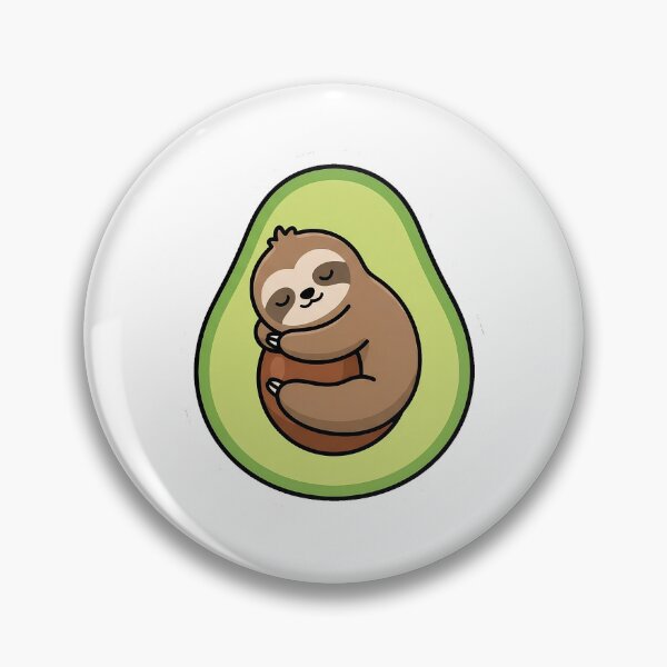 Item preview, Avo-Sloth Cute Avocado Pit - Sleepy Food Animal Sticker designed and sold by SimpleP.