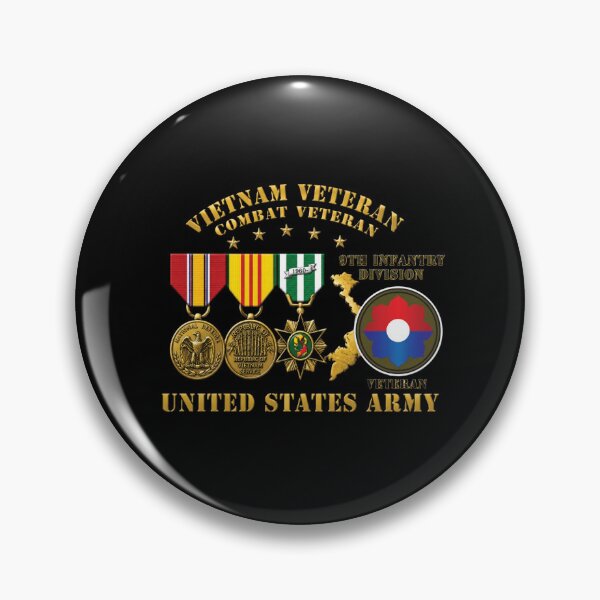 Item preview, Army - Vietnam  Vet - w Medals - VN - 9th Infantry Division - 3D Enhanced X 300 designed and sold by Military Insignia Products.
