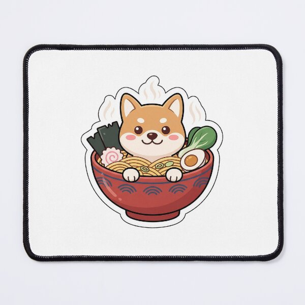Item preview, Ramen Shiba Inu Noodle Bowl - Cute Japanese Food Dog Sticker designed and sold by SimpleP.