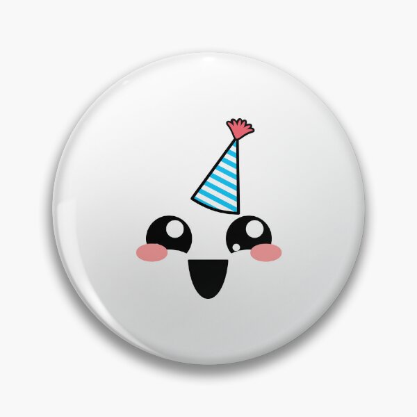 Item preview, Sweet kawaii blushing happy face with birthday hat designed and sold by BlushyPrint.