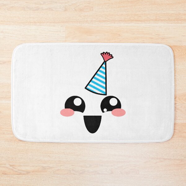 Item preview, Sweet kawaii blushing happy face with birthday hat designed and sold by BlushyPrint.