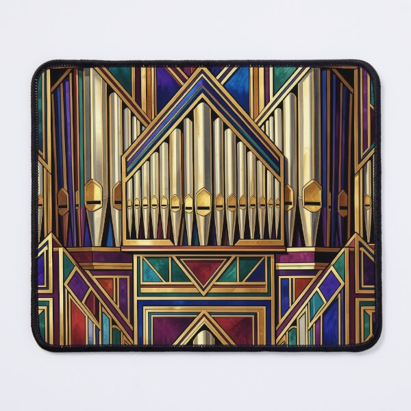Item preview, Stained Glass Pipe Organ Art Deco Design designed and sold by pinkal.