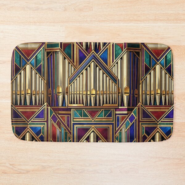 Item preview, Stained Glass Pipe Organ Art Deco Design designed and sold by pinkal.